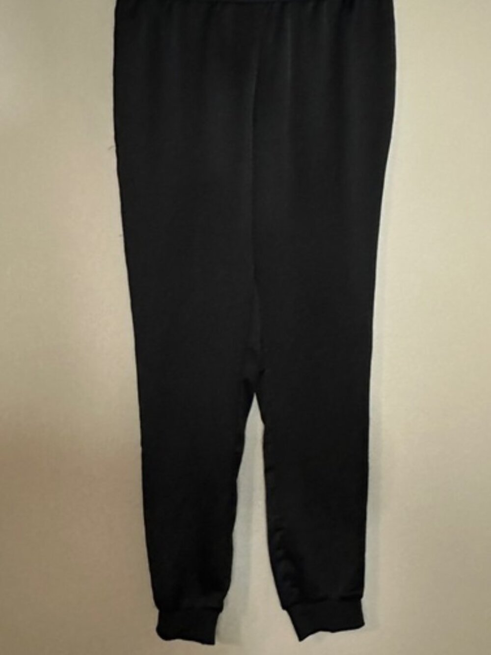 Black Satin Jogger Pants